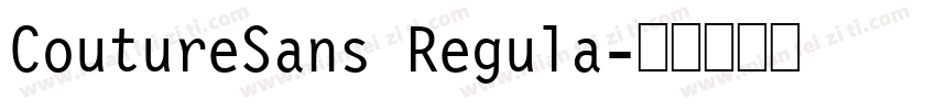 CoutureSans Regula字体转换